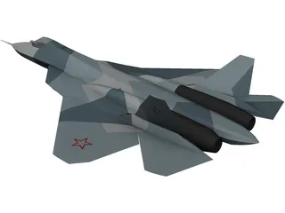 Sukhoi T-50 (2011) 3D Model preview