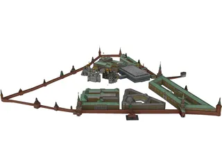 Moscow Kremlin City Center 3D Model preview