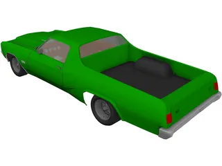 Chevrolet El Camino (1975) 3D Model preview
