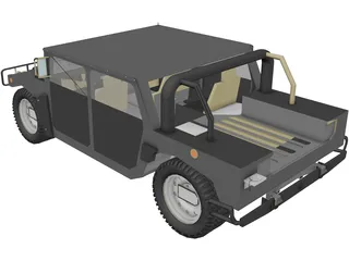 Hummer H1 SUV 3D Model preview