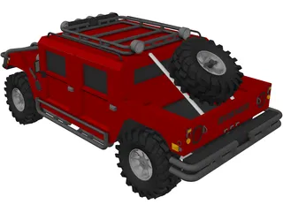 Hummer H1 SUV 3D Model preview