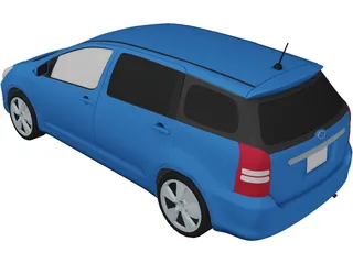 Toyota Wish 3D Model preview