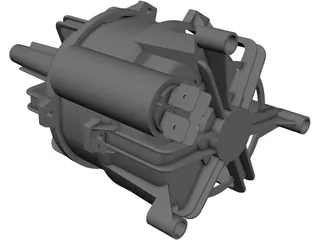 Electric Motor 3D Model preview