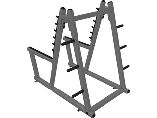 Squat Half Rack 3D Model preview