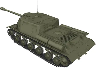 ISU-122S 3D Model preview