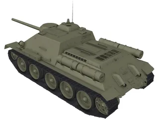 SU-85 3D Model preview