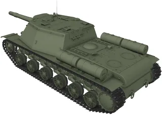 SU-152 3D Model preview