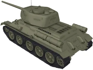 T34 (1985) 3D Model preview