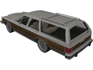 Mercury Colony Park (1986) 3D Model preview