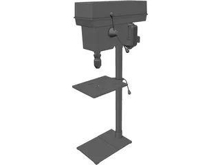 Electric Stand Drill 3D Model preview