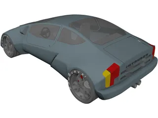 Intruder Concept Sports Car 3D Model preview