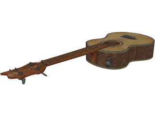 Ukulele Guitar 3D Model preview