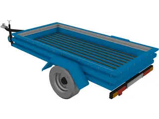 Trailer 1x-Axis 3D Model preview