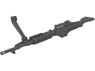 M240 Gun 3D Model preview