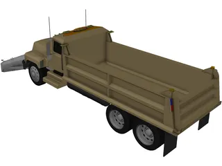 International 1700 Snow Truck 3D Model preview