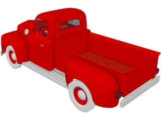 Ford F-1 Pickup (1950) 3D Model preview