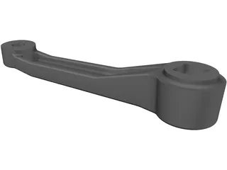 Bicycle Crank Shimano Alivio Left 3D Model preview