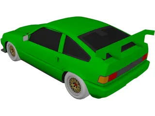 Honda CRX 3D Model preview