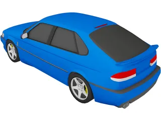 SAAB 9-3 Viggen Turbo 3D Model preview