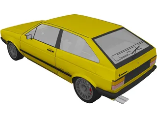 Volkswagen Gol GT (1986) 3D Model preview