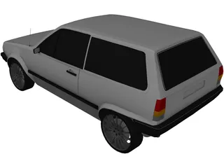 Volkswagen Polo (1986) 3D Model preview