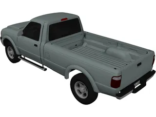 Ford Ranger Regular Cab (2001) 3D Model preview