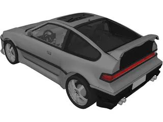 Honda CRX 3D Model preview