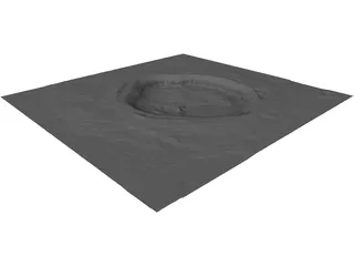 Dawes Crater 3D Model preview