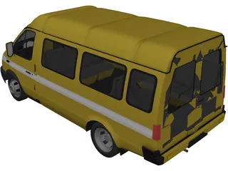 Gaz 3302 Gazel 3D Model preview
