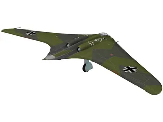 Horten Ho IX 3D Model preview