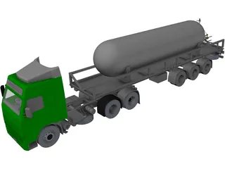 Volvo Carbon Dioxide Truck 3D Model preview