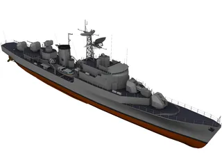 Commandant Riviere Frigate (1964) 3D Model preview