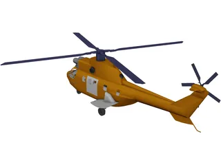 Aerospatiale SA 330 Puma 3D Model preview