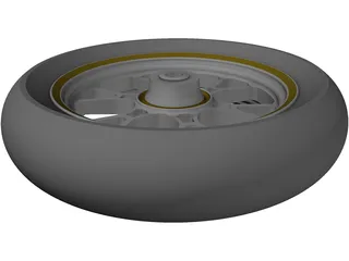 Wheel Motorcycle Rear 16 Inch 3D Model preview