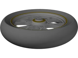 Wheel Motorcycle Front 16 Inch 3D Model preview