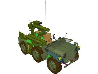 M151 A2 [+Tow Missile Launcher] 3D Model preview