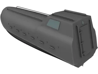 Freefall boat 3D Model preview