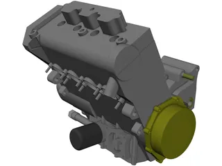 Honda CBR-600RR Engine (2005) 3D Model preview
