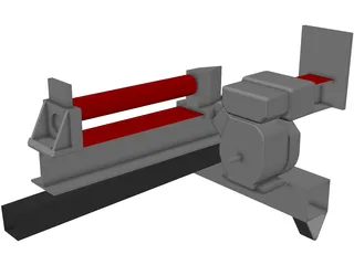 Horizontal/vertical log splitter 3D Model preview