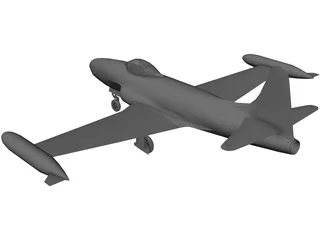 Lockheed F-80 Shooting Star 3D Model preview