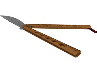Balisong Knife 3D Model preview