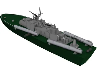 PT 109 Boat 3D Model preview