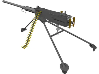 Browning 50 caliber 3D Model preview