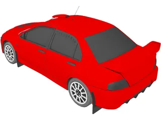 Mitsubishi Lancer Evolution IX 3D Model preview