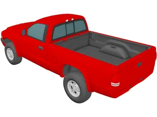 Dodge Dakota Sport Regular Cab V8 (1999) 3D Model preview