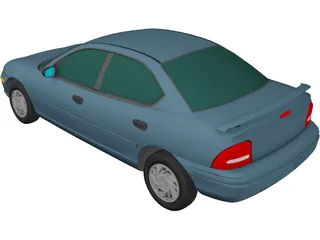 Dodge Neon (1994) 3D Model preview