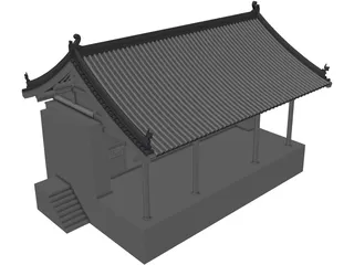 Chinese Ancient Stage 3D Model preview