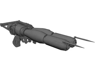 Caster Gun 3D Model preview