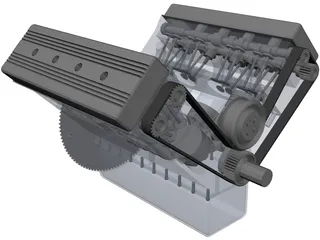 Ferrari 288 GTO Engine 3D Model preview