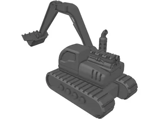 Excavator 3D Model preview